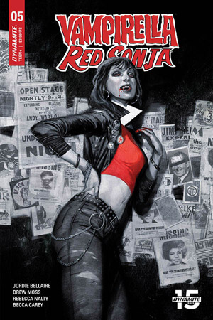 Vampirella Red Sonja #5D Romero Variant NM 2020 Stock Image